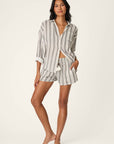 P.J. Salvage Sea You in St. Tropez Shoreline Stripe Short Set