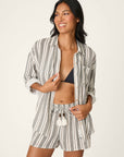 P.J. Salvage Sea You in St. Tropez Shoreline Stripe Short Set
