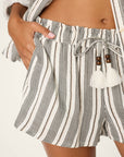 P.J. Salvage Sea You in St. Tropez Shoreline Stripe Short Set