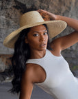 RIANNA Palm Straw Hats in Natural Beige - My Pampered Life Seattle