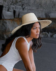 RIANNA Palm Straw Hats in Natural Beige - My Pampered Life Seattle