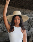 RIANNA Palm Straw Hats in Natural Beige - My Pampered Life Seattle