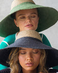 RIRI Duo Jute Handwoven Straw Hat In Natural & Black - My Pampered Life Seattle