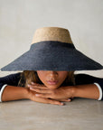 RIRI Duo Jute Handwoven Straw Hat In Natural & Black - My Pampered Life Seattle
