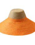 RIRI Duo Jute Handwoven Straw Hat In Tangerine Orange - My Pampered Life Seattle