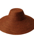 RIRI Jute Handwoven Straw Hat In Burnt Sienna