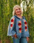 Denim and Rose Top