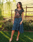 Denim Rose Skirt