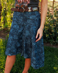 Denim Rose Skirt