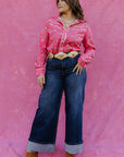 Rebel Rose Button Up