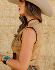 Wild Rose Fringe Vest