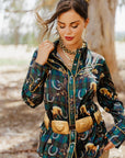 Lucky Plaid Pony Buck Button Up