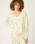 P.J. Salvage La Dolce Spritz Lemon Zest Long Sleeve Top