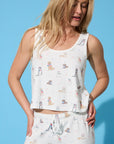 P.J. Salvage Red, White, & Woof Patriotic Pups Tank Top