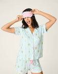 P.J. Salvage Feelin' Prickly Cactus Blooms 3-Piece Short PJ Set