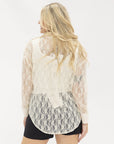Kathryn Classic Button-Up, Ivory Lace