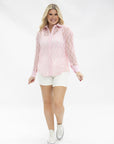 Kathryn Classic Button-Up, Light Pink Lace