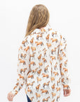 Kathryn Button-Up, Horse Print