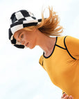 SHILO Checkered Crochet Hat In Black & White - My Pampered Life Seattle