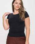 Yelete Seamless Crew Neck Short Sleeve Top