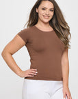 Yelete Seamless Crew Neck Short Sleeve Top