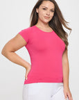 Yelete Seamless Crew Neck Short Sleeve Top