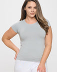 Yelete Seamless Crew Neck Short Sleeve Top