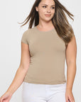 Yelete Seamless Crew Neck Short Sleeve Top