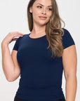 Yelete Seamless Crew Neck Short Sleeve Top