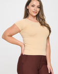 Yelete Seamless Crew Neck Short Sleeve Top