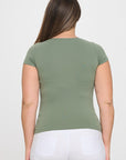 Yelete Seamless Crew Neck Short Sleeve Top