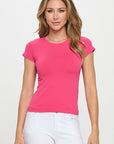Yelete Seamless Crew Neck Short Sleeve Top