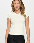 Yelete Seamless Crew Neck Short Sleeve Top
