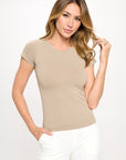 Yelete Seamless Crew Neck Short Sleeve Top