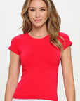 Yelete Seamless Crew Neck Short Sleeve Top