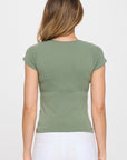 Yelete Seamless Crew Neck Short Sleeve Top
