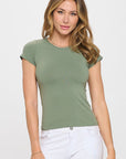 Yelete Seamless Crew Neck Short Sleeve Top