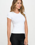 Yelete Seamless Crew Neck Short Sleeve Top