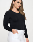 Yelete Soft Seamless Long Sleeve Layering Top | Regular & Plus