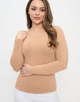 Yelete Soft Seamless Long Sleeve Layering Top | Regular & Plus