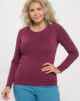 Yelete Soft Seamless Long Sleeve Layering Top | Regular & Plus