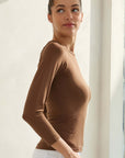 Yelete Soft Seamless Long Sleeve Layering Top | Regular & Plus