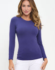 Yelete Soft Seamless Long Sleeve Layering Top | Regular & Plus