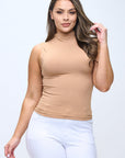 Yelete Soft Seamless Mock Neck Tank | Regular & Plus