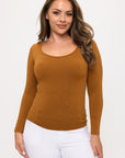 Yelete Sculpted Chic Seamless Long Sleeve Top