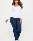Yelete Sculpted Chic Seamless Long Sleeve Top