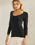 Yelete Sculpted Chic Seamless Long Sleeve Top