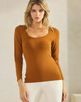 Yelete Sculpted Chic Seamless Long Sleeve Top