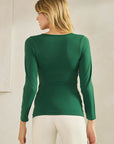 Yelete Sculpted Chic Seamless Long Sleeve Top