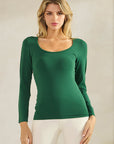 Yelete Sculpted Chic Seamless Long Sleeve Top